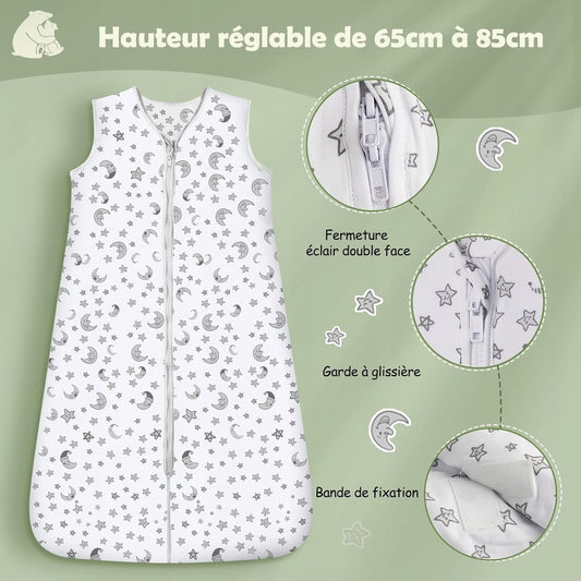 LICTIN Sommerschlafsack 0,5TOG 65-85cm x2