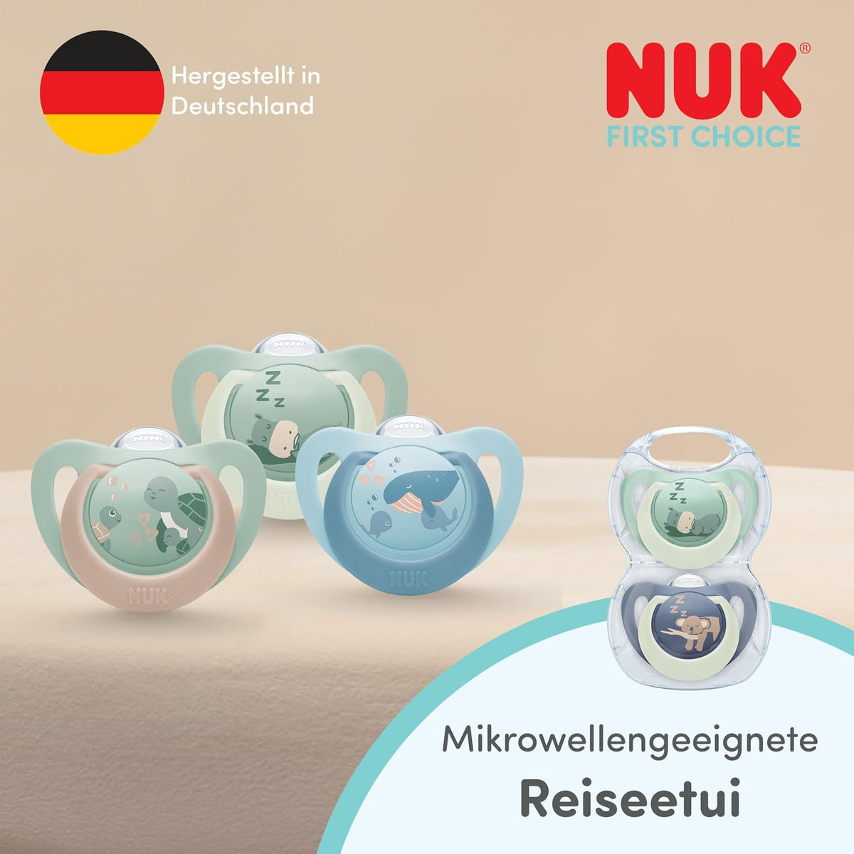 NUK First Choice silicone pacifier x2, 0–6 months