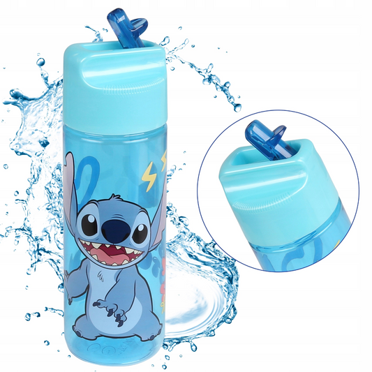 STOR Stitch sticlă sport cu muștiuc retractabil, 540 ml, 4+ ani