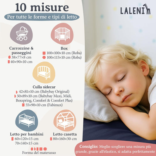 LALENI cearșaf cu elastic pentru țarcuri 100x115 cm