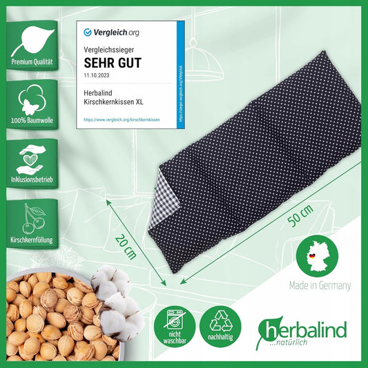 HERBALIND θερμοφόρα με κουκούτσια κερασιού XL 900g 50x20cm