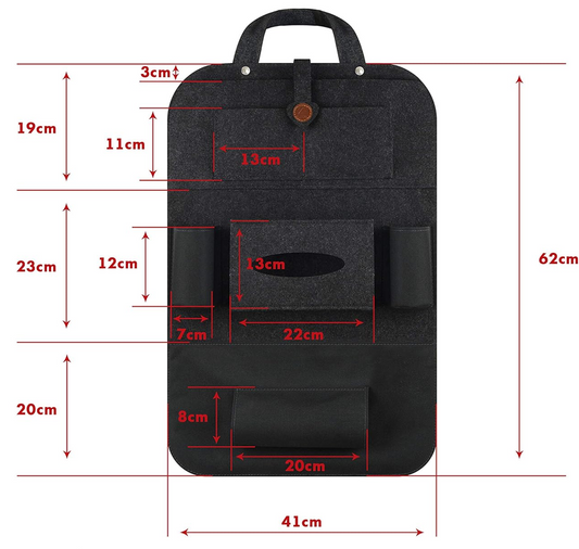 ALECAT protecție organizator auto pentru scaun 41x62 cm