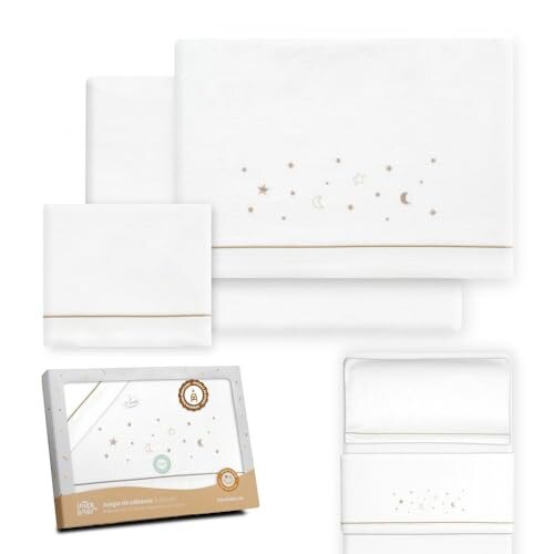 INTERBABY set de lenjerie de pat pentru leagăn 50x80 cm
