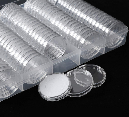 KYRIO 100 capsule pentru monede + 90 garnituri în 5 dimensiuni