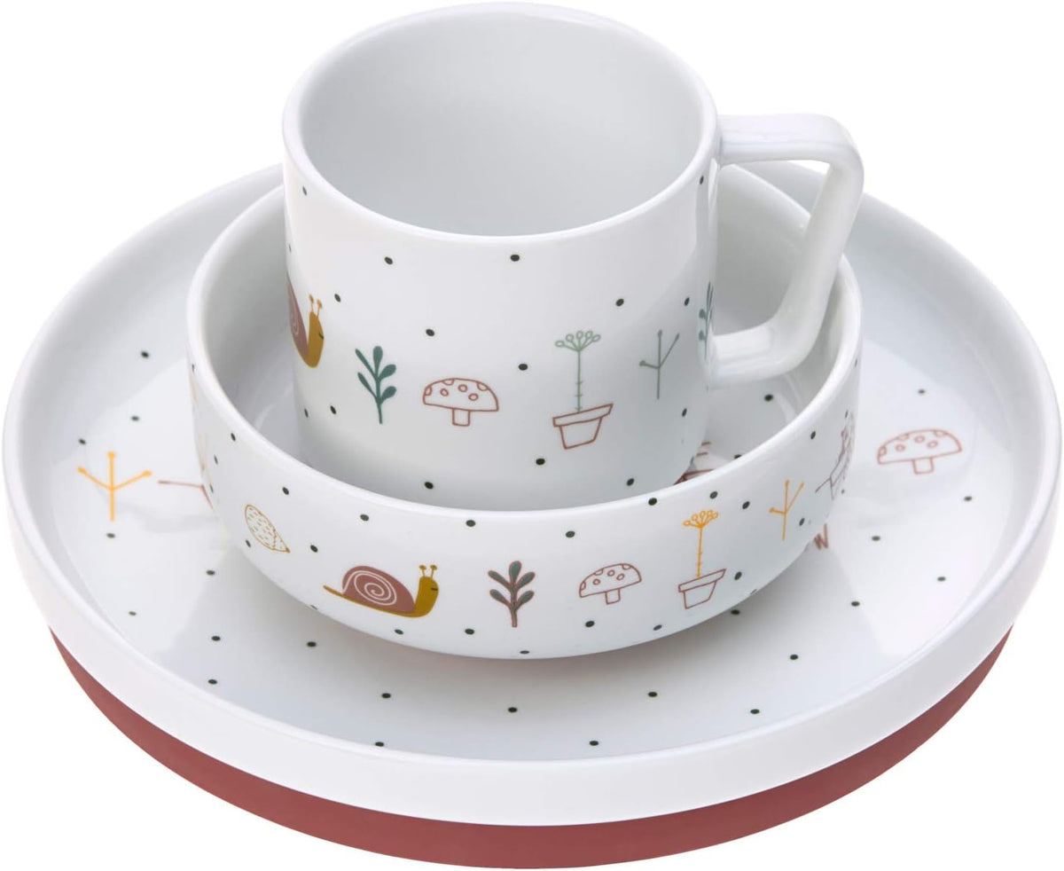 LASSIG Garden Explorer conjunto de loiça de porcelana 3 peças