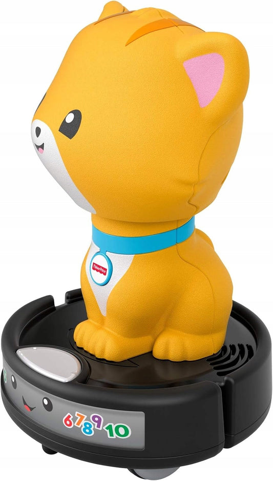 FISHER-PRICE GMX70 pisică care merge pe aspirator robot, melodii și lumini