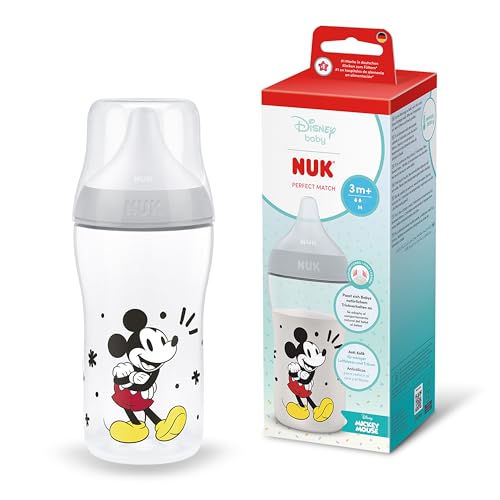 NUK Perfect Match butelka antykolkowa 260 ml 3m+ Myszka Miki