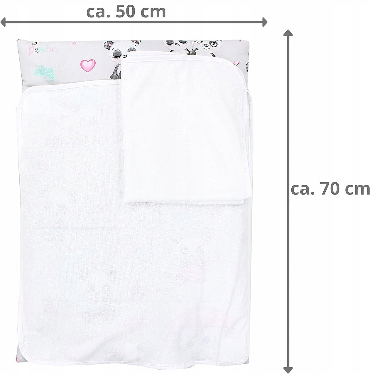 TUPTAM saltea moale de înfășat cu huse x2, 75x50 cm