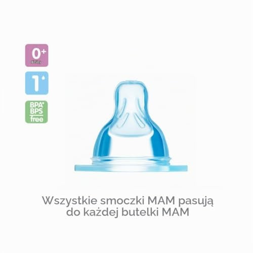 MAM tetine pentru biberoane mărimea 1 SkinSoft 0m+ x2