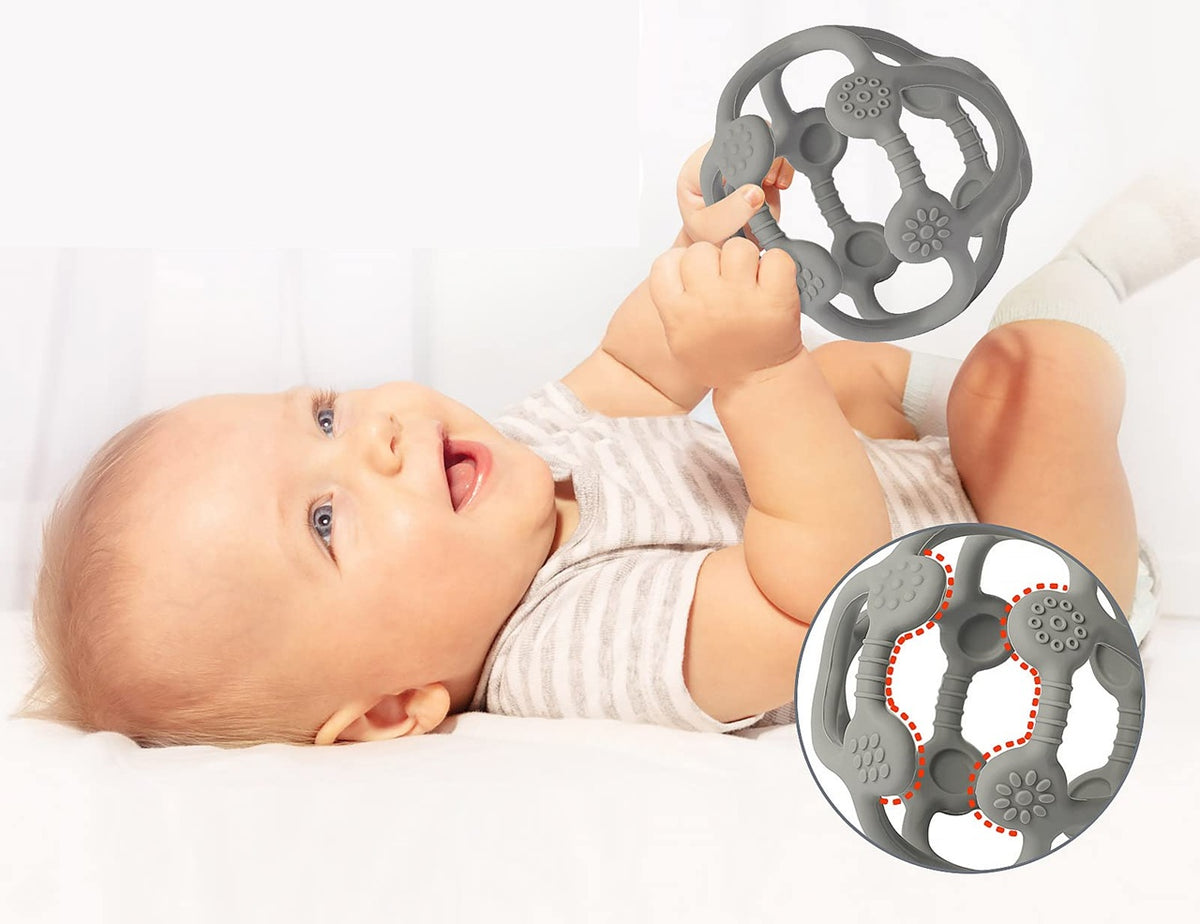 MCGMITT Teether Ball silikonowy gryzak 10 cm