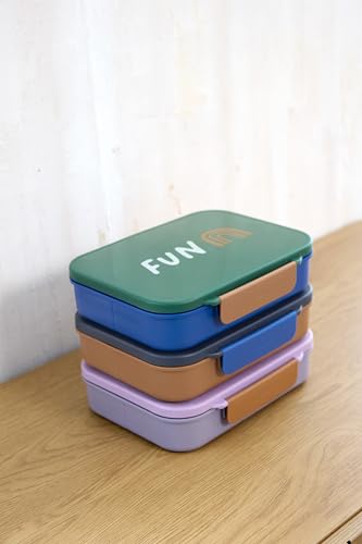 LÄSSIG Little Gang Smile cutie pentru gustări cu compartimente bento