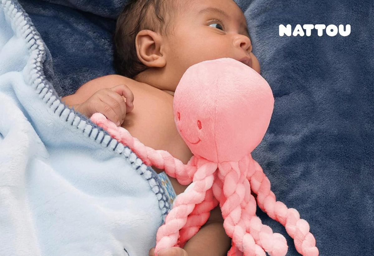NATTOU jucărie de pluș cu cutie muzicală caracatița La-Le-Lu 20 cm