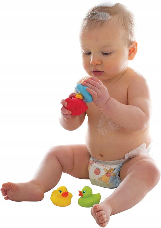 PLAYGRO Bright Baby Duckies rățuște de cauciuc pentru baie 6 m+ 4 bucăți