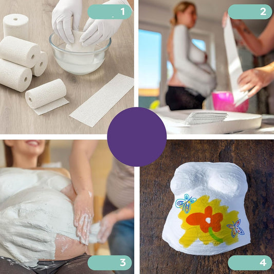 CHUCKLE set pentru turnare în ipsos a formei burții 3D vopsele 12 culori