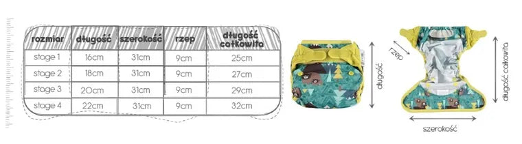 CLOSE POPIN pielucha wielorazowa All-in-One 3,5-16 kg