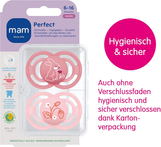 MAM Perfect dudlík x2 6-16 měsíců SILIKON