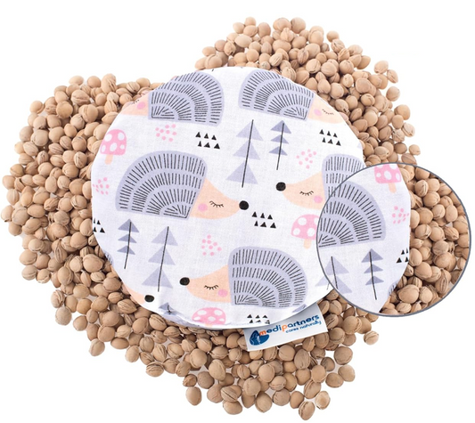 MEDI PARTNERS termofor din bumbac cu sâmburi de cireșe ARICI 15 cm 180 g