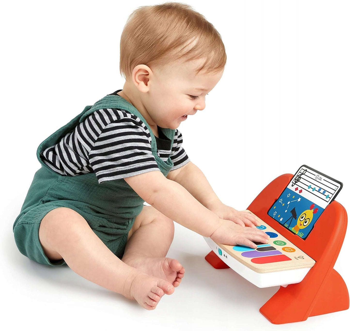HAPE Cal's First drewniane pianinko dotykowe z nutkami 6 melodii