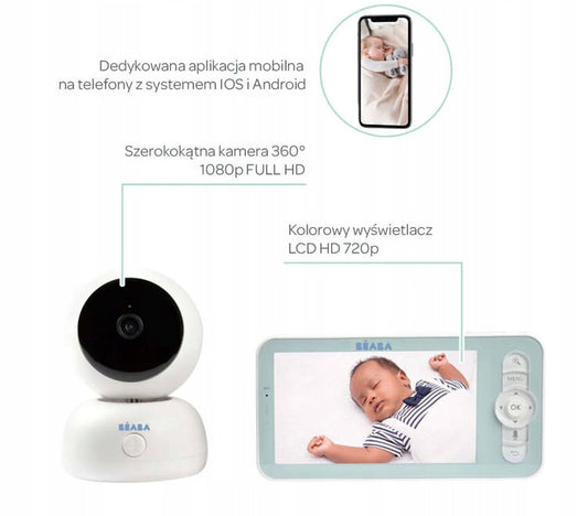 BEABA Zen Premium babyphone électronique caméra 360° Full HD application