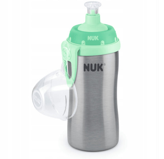 NUK Junior Cup sticlă din oțel inoxidabil cu mustiuc push-pull 215 ml