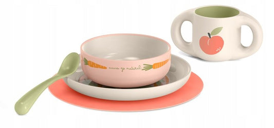 SUAVINEX Go Natural set di stoviglie 5 pezzi 6m+