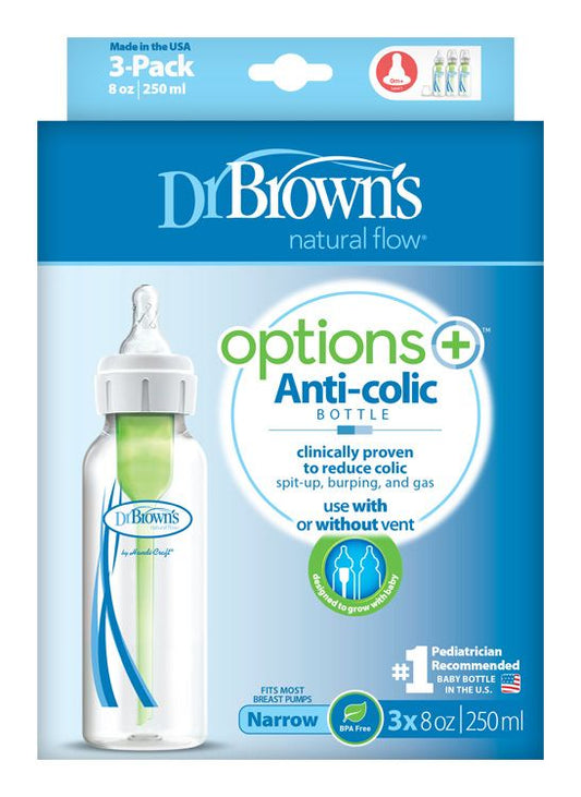 Bottiglia Dr.Brown's anticolica Options+ stretta 3x 250 ml plastica