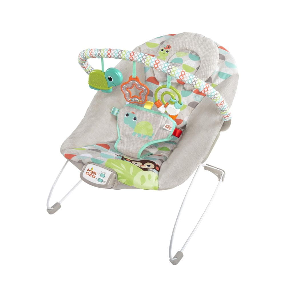 BRIGHT STARTS Happy Safari schommelstoel met vibraties en melodie