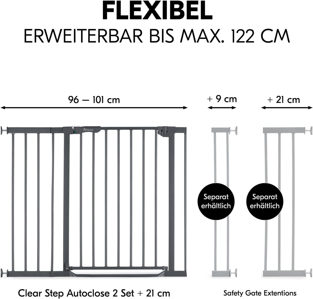 HAUCK Clear Step Autoclose 96-101CMstair gatecolour as on first photoGood, new condition, replacement