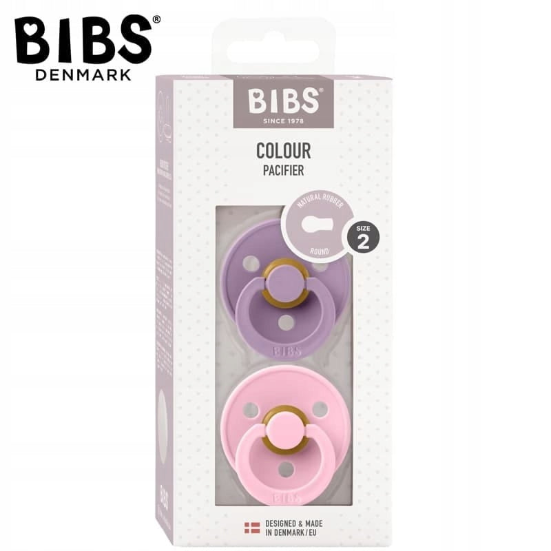 BIBS COLOUR suzete 2 pack cauciuc 6 luni+