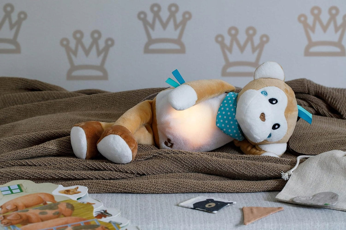 INNOGIO GIO-881 jucărie de pluș cu lumină și 10 sunete MAIMUȚA LUCY 35 cm