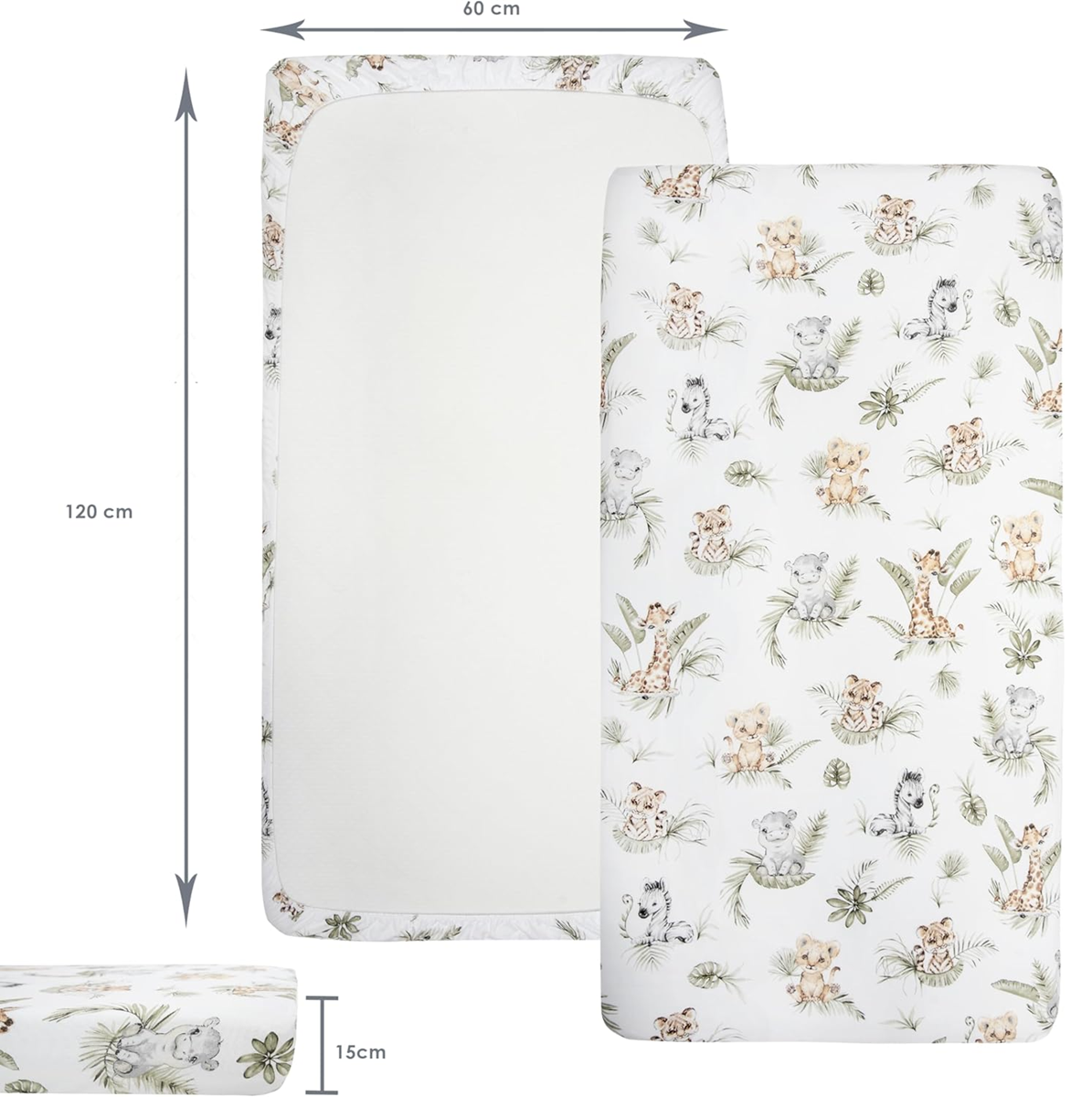 MEDIPARTNERS cearșaf pentru pătuț 60cmx120cm x3