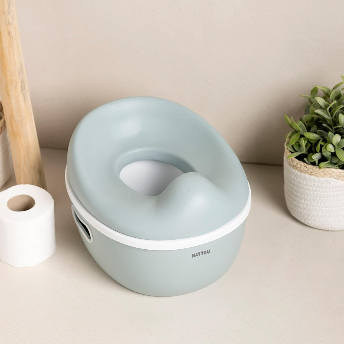 NATTOU Pot 3 en 1 pot d'apprentissage réducteur de toilette marchepied 18 m+