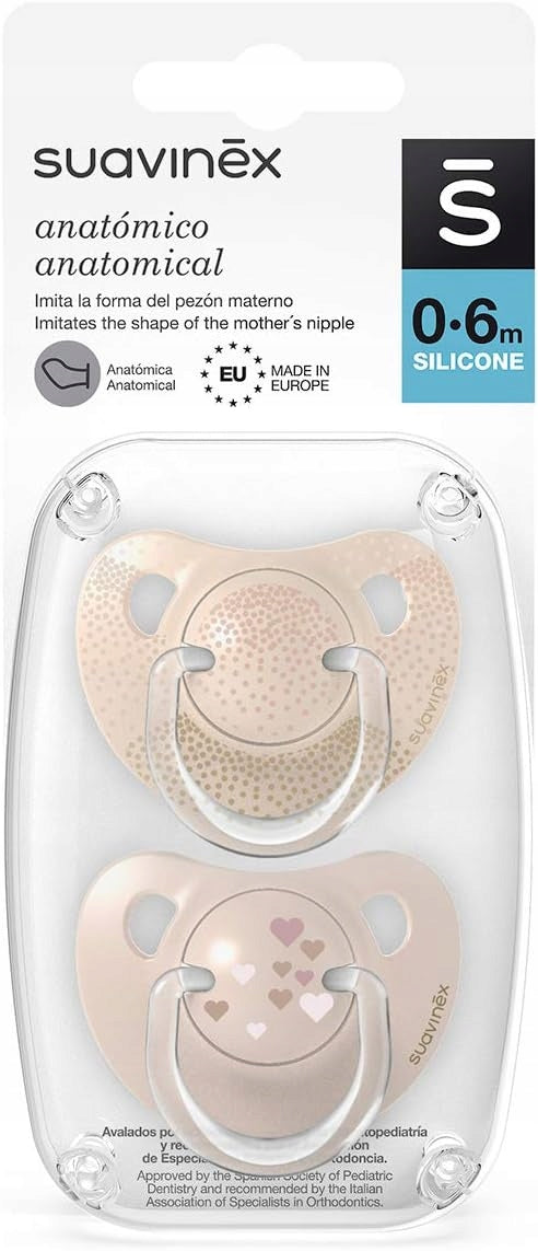 SUAVINEX suzetă anatomică x2 silicon 0-6 luni