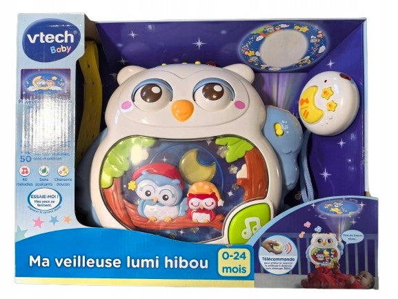 VTECH Eule Lumi Musik-Nachtlicht + Fernbedienung 25x28 cm FRANZÖSISCH
