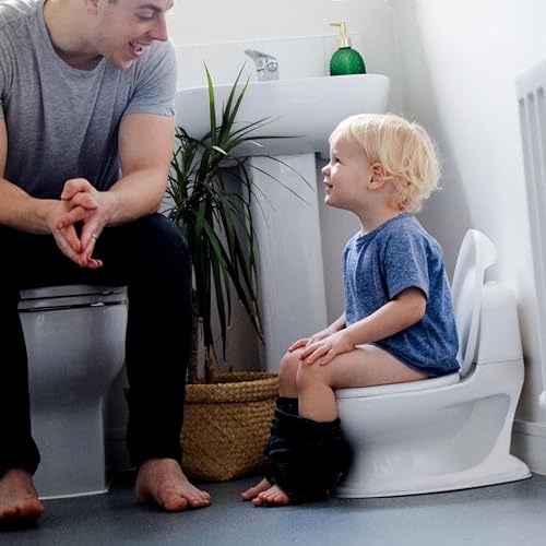 Nuby My Real Potty oliță de antrenament pentru copii 18m+ cu sunet de tragere a apei