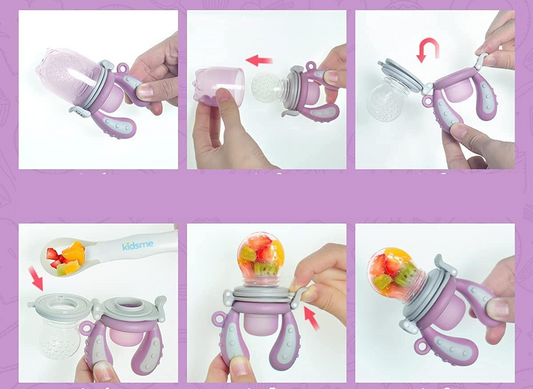 KIDSME inel de dentiție distribuitor de fructe pentru copii 4-24 luni