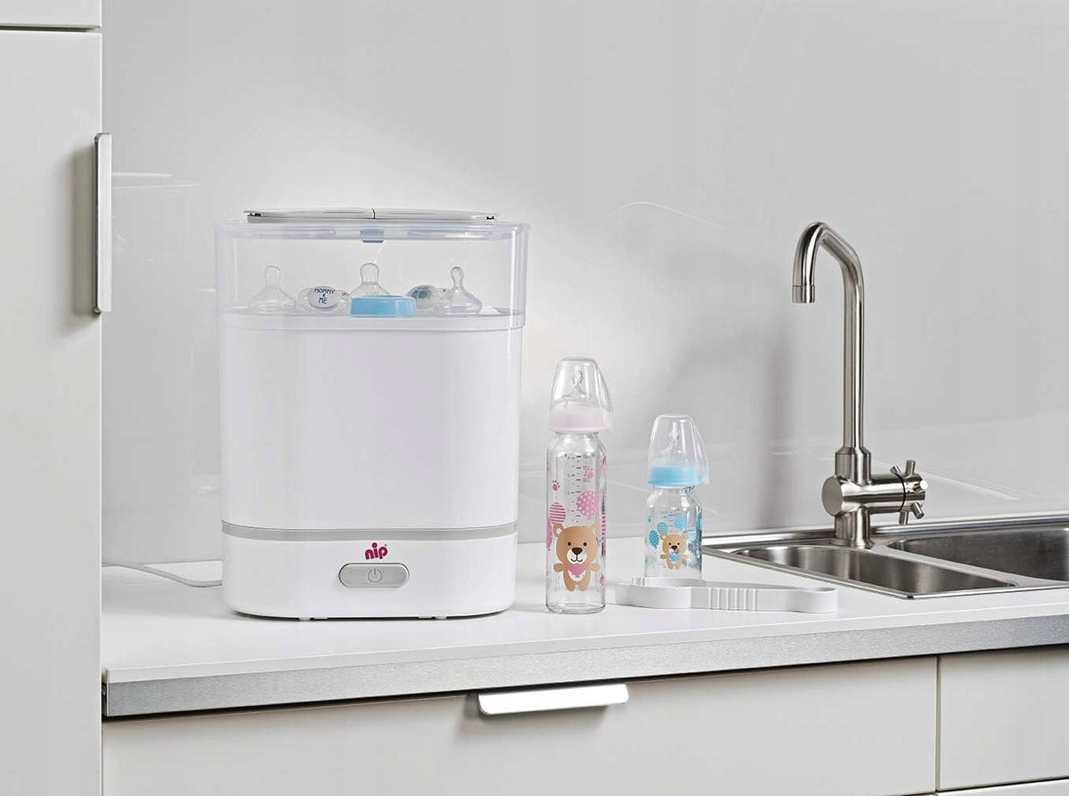 NIP 3în1 sterilizator încălzitor cu aburi + clești