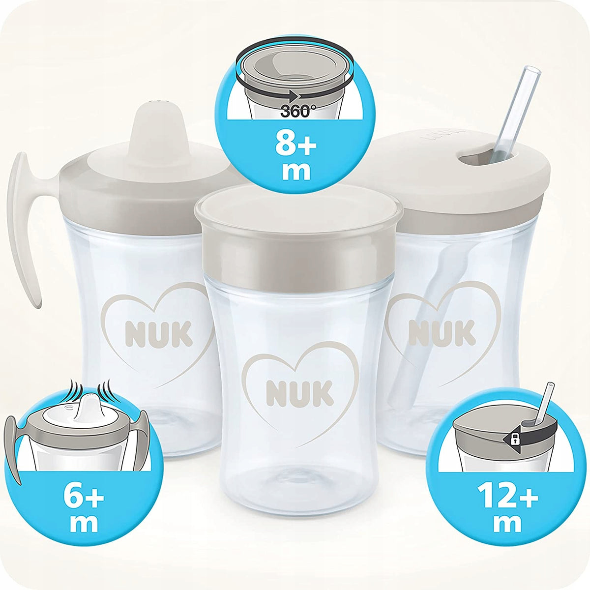 NUK Magic Cup CANĂ ANTISCURGERE cu gură 360