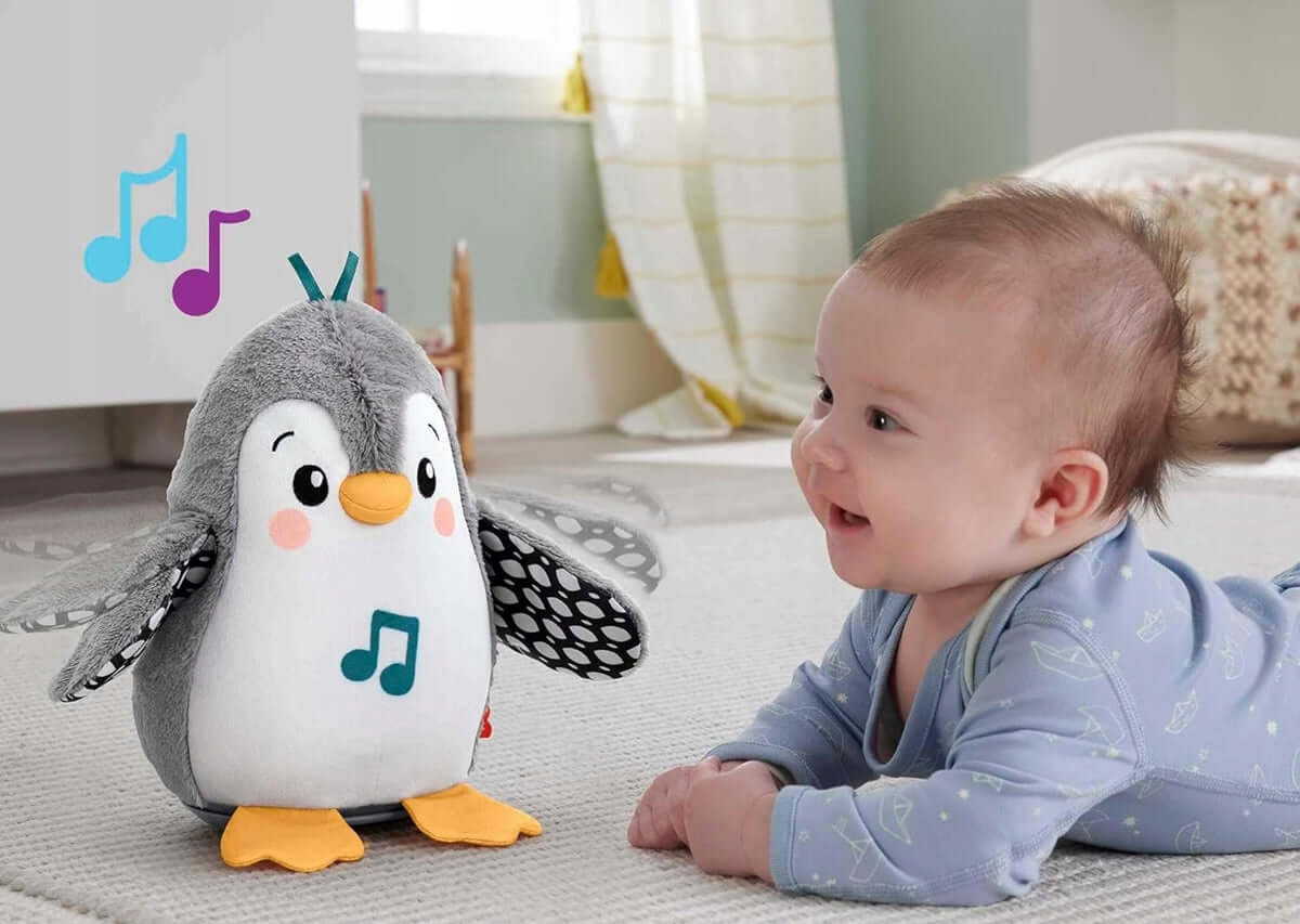 FISHER-PRICE HNC10 pinguin clătinător cu melodii, 21 cm