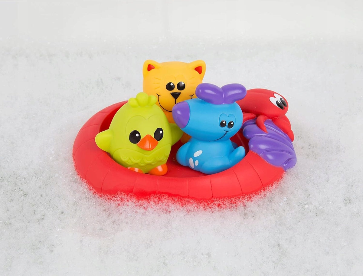 PLAYGRO Splash and Float jucării de baie din cauciuc 6 m+ 4 piese