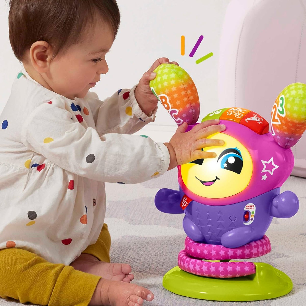 FISHER-PRICE DJ INTERATTIVO BOUNCIN canto danza 75 attività J. FRANCESE