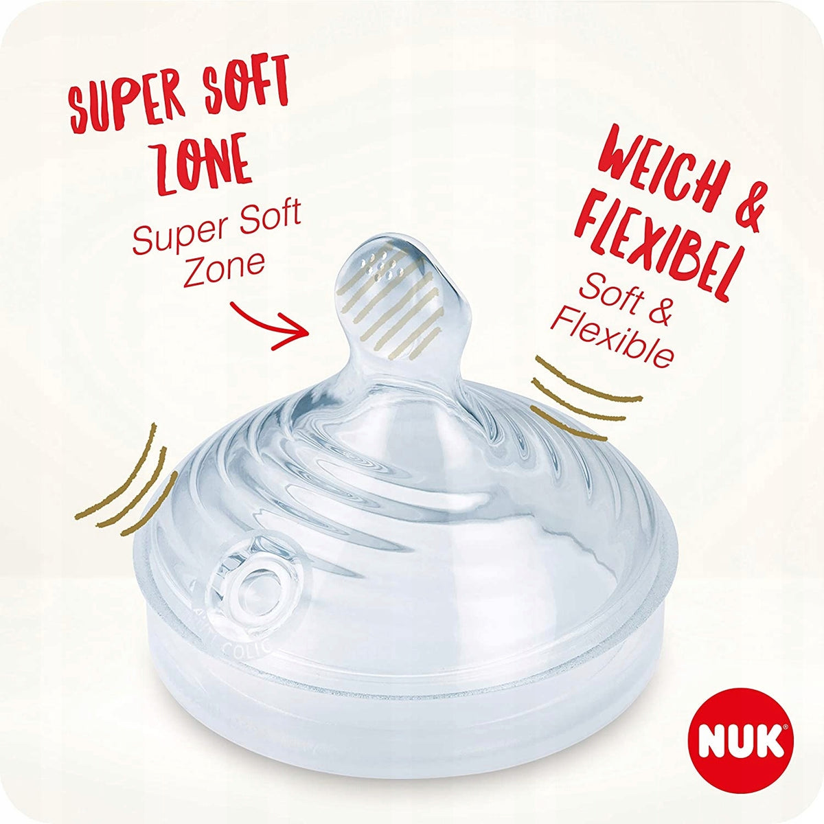 NUK Nature Sense set de biberoane 3x, vârstă 6-18 luni