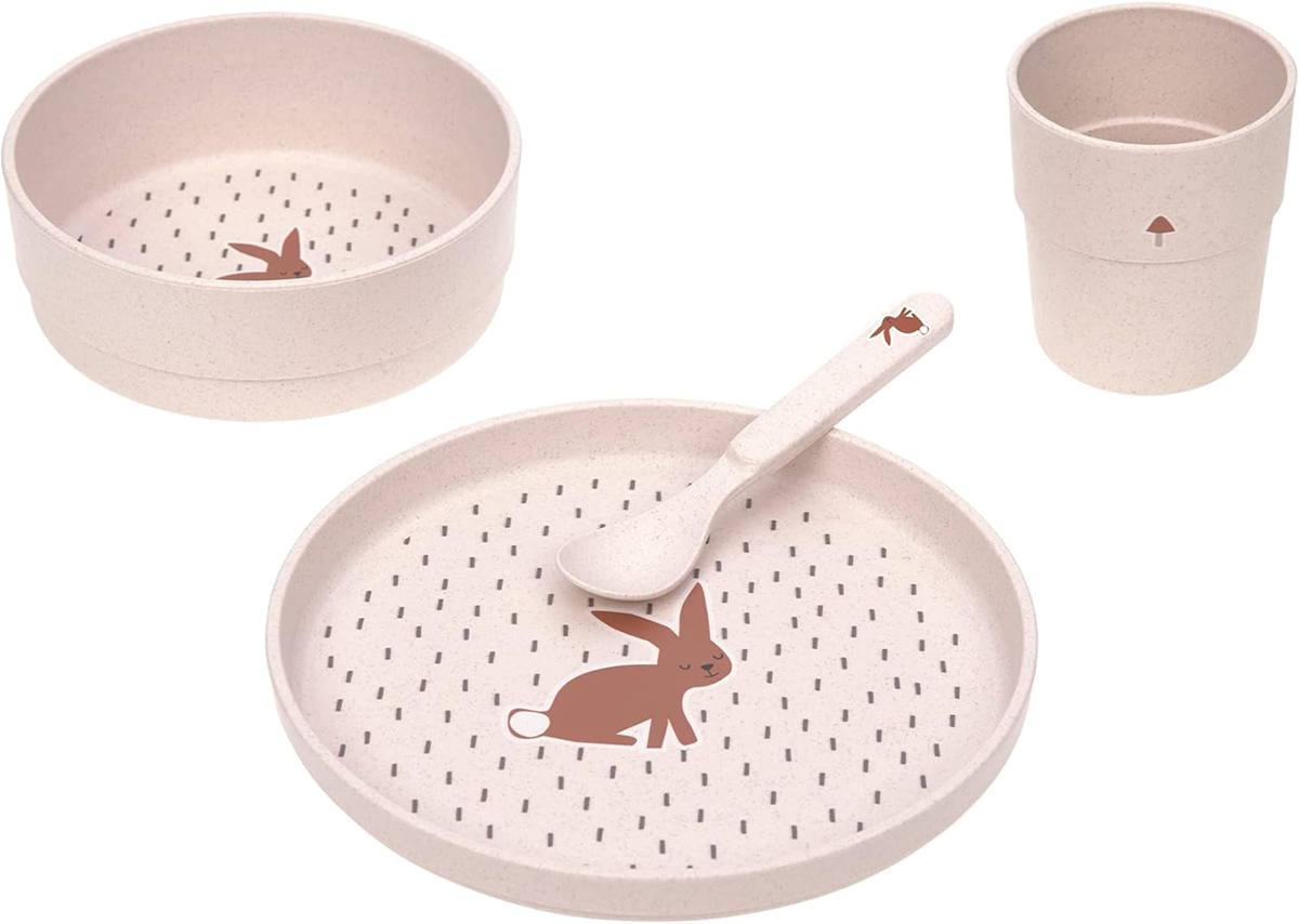 LASSIG Little Forrest Rabbitchildren's crockery setage 12m+materials polypropylene, cellulosefree of harmful