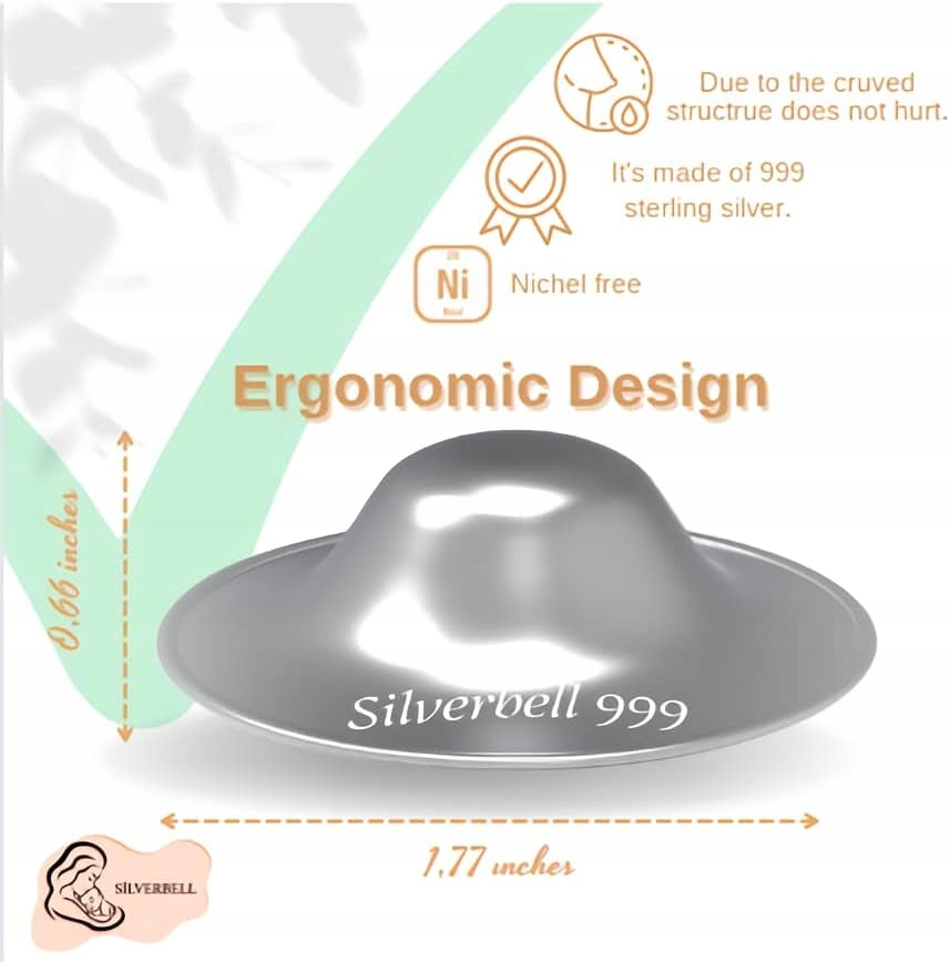 SILVERBELL protecții pentru mameloane din argint