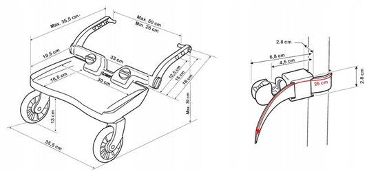 LASCAL Buggy Board Mini univerzális platform 22kg