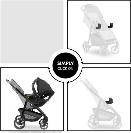 Adaptor HAUCK pentru cărucior SHOP N CARE scaune auto MAXI CYBEX NUNA KIDDY JOIE