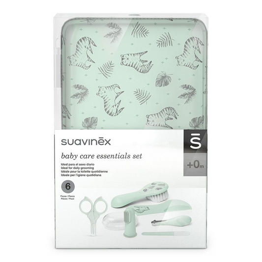 Set SUAVINEX pentru îngrijirea bebelușului, 6 piese + etui TIGRU