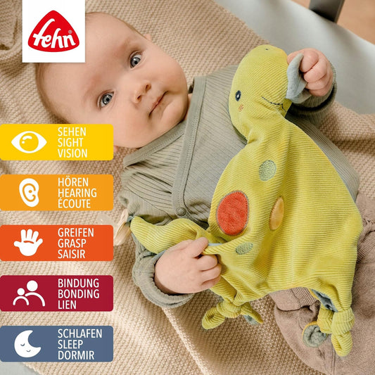 FEHN Happy Dino comforter peluche DINOSAURO 30 cm portaciuccio