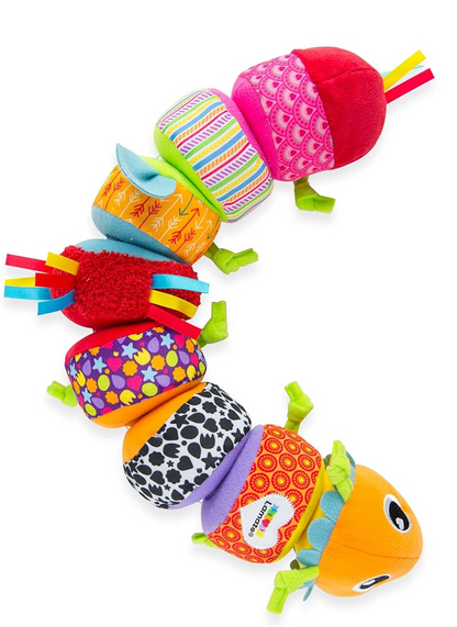 LAMAZE Mix & Match omidă senzorială cu zornăitoare, 8 piese cu arici, 44 cm