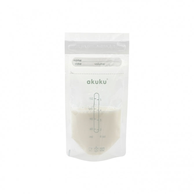 Pungi sterile AKUKU pentru DEPOZITAREA LAPTELUI 150ML x30